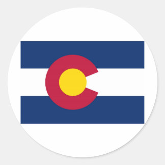 Colorado Statlig flagga Runt Klistermärke