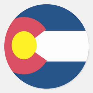 Colorado statlig flagga runt klistermärke