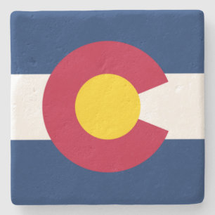 Colorado statlig flagga stenunderlägg
