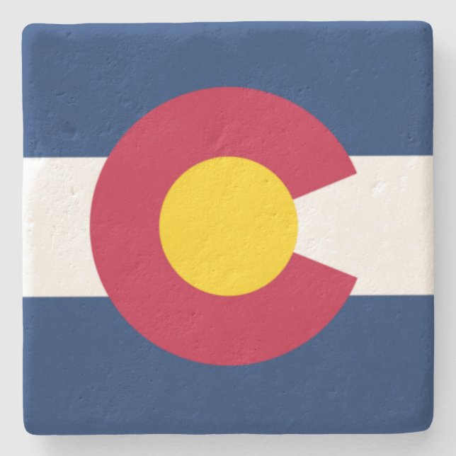 Colorado statlig flagga stenunderlägg (Framsidan)