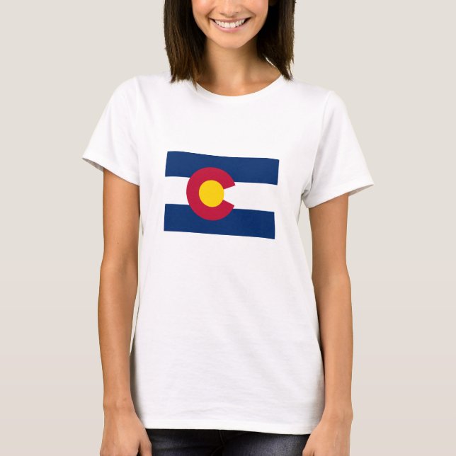Colorado Statlig flagga T Shirt (Framsida)