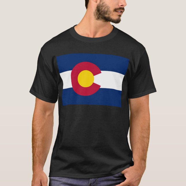 Colorado statlig flagga tee shirt (Framsida)