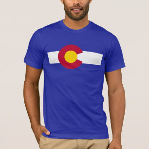 Colorado statlig flagga tee shirt