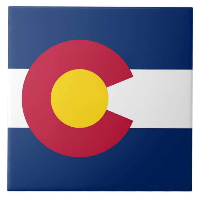 Colorado Statlig flagga Tile Kakelplatta (Framsidan)