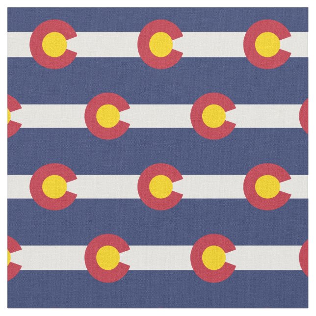 Colorado Statlig flagga Tyg (Närbild)