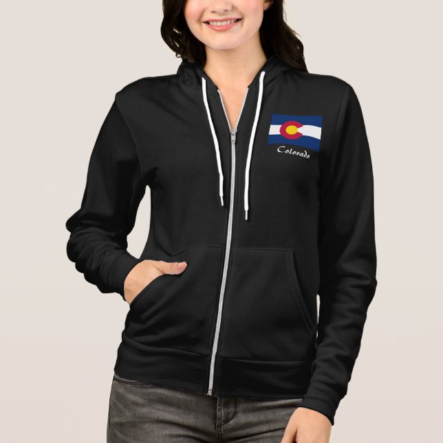 Colorado Statlig flagga Ull Jacka T-shirt (Framsida)