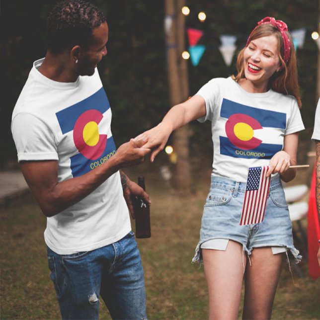 Colorado Statlig flagga Unisex Tee Shirt (Colorado State Flag Unisex T-Shirt)