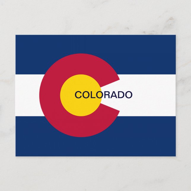 Colorado Statlig flagga Vykort (Framsida)