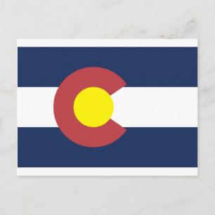 Colorado Statlig flagga Vykort