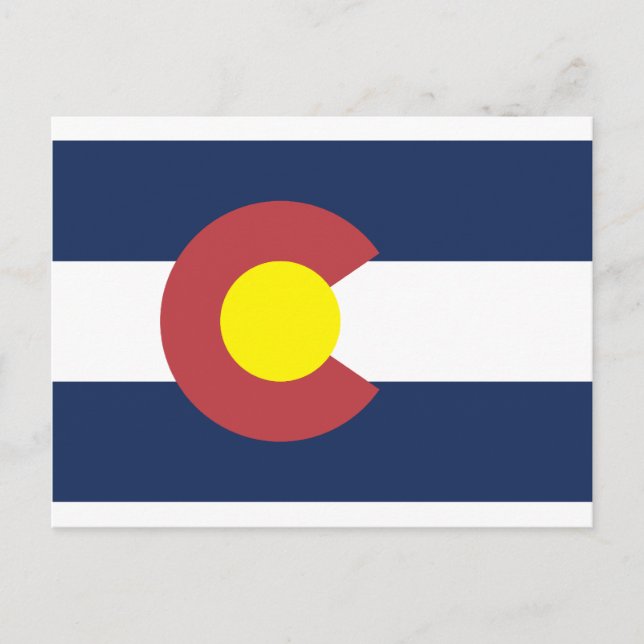 Colorado Statlig flagga Vykort (Framsida)