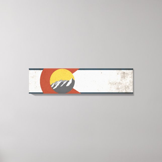Colorado Statlig flagga Wrapped Canvas (Framsida)
