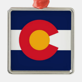 Colorado statlig flaggaprydnad julgransprydnad metall