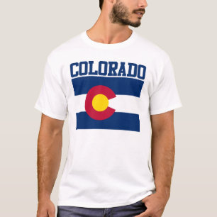 Colorado statlig flaggaT-tröja T Shirt