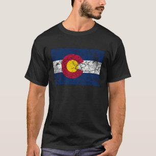 Colorado statlig flaggavintage t shirt