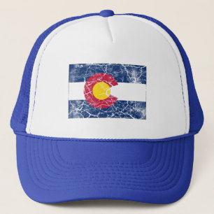 Colorado statlig flaggavintage truckerkeps