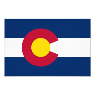 Colorado statsflagga fototryck