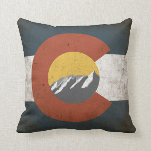 Colorado statsflagga, Grunge, med berg Kudde