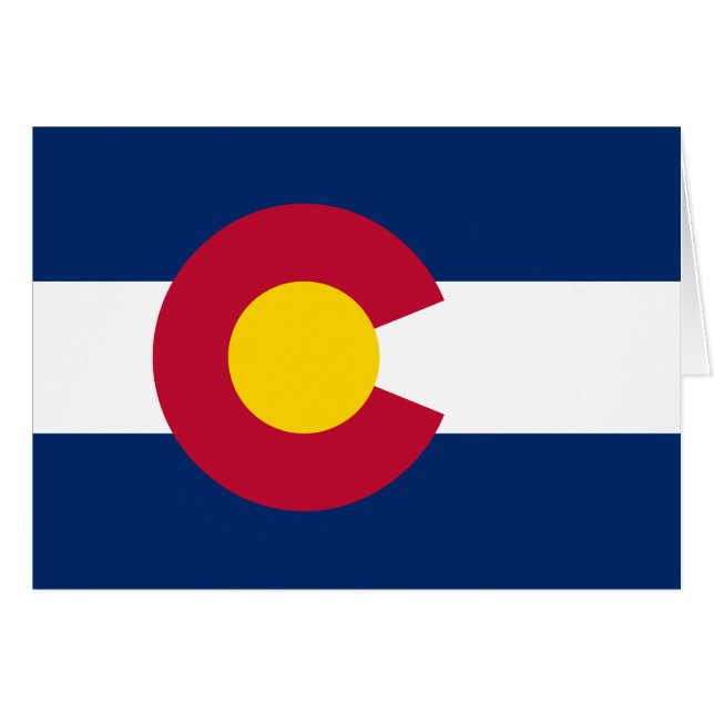 Colorado statsflagga hälsningskort (Framsidan Horizontal)