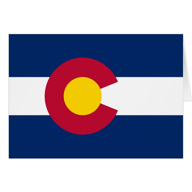 Colorado statsflagga hälsningskort (Framsidan Horizontal)