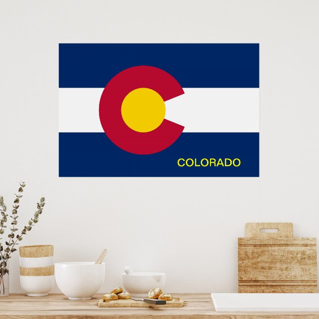Colorado statsflagga poster (Kök)