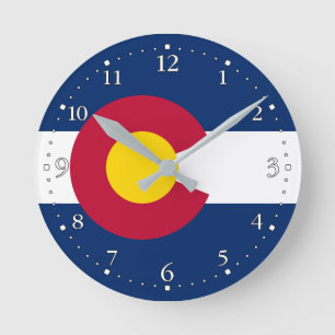Colorado statsflagga rund klocka