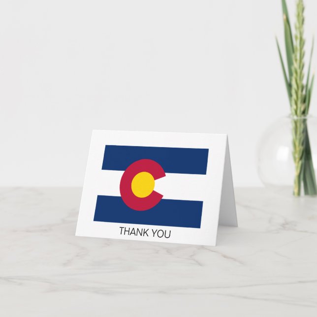 Colorado statsflagga tack kort (Framsida)
