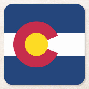 Colorado statsflagga underlägg papper kvadrat
