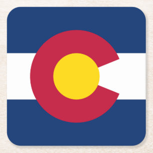 Colorado statsflagga underlägg papper kvadrat