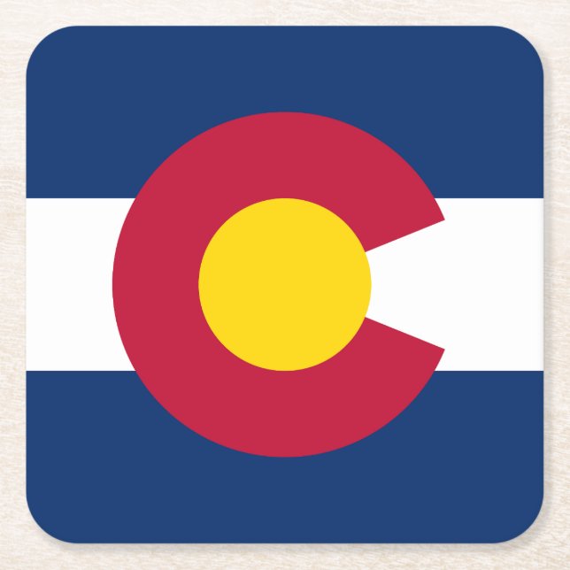 Colorado statsflagga underlägg papper kvadrat (Framsidan)