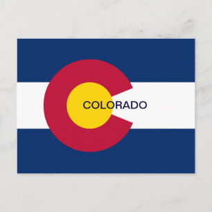 Colorado statsflagga vykort