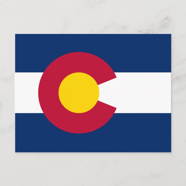 Colorado statsflagga vykort (Framsida)