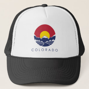 Colorado stenig bergstatlig flagga keps
