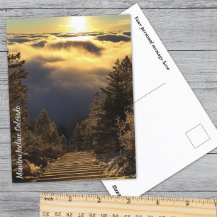 Colorado Sunrise Cloud Inversion Manitou Incline Vykort