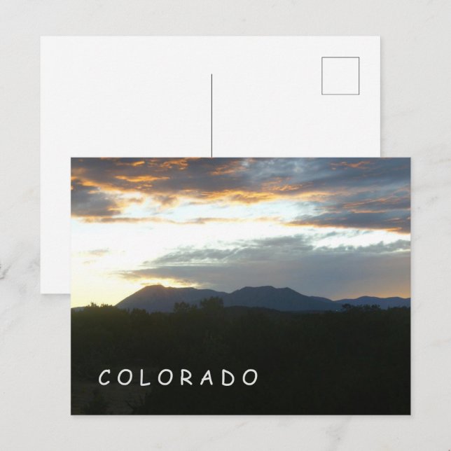 Colorado Sunset-vykort Vykort (Fram/baksida)