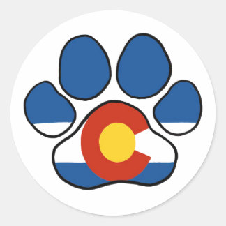 Colorado Tass Round Sticker Runt Klistermärke