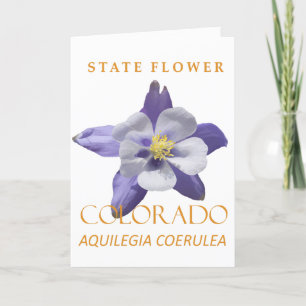 Colorado Territory Flower Blue Aquilegia coerulea Helgkort