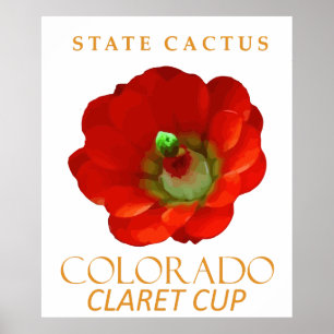 Colorado Territory Kaktus Claret Cup Kaktus Poster