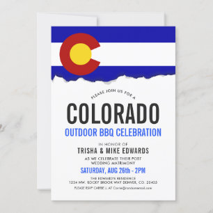 Colorado Thated BBQ Party Flagga Inbjudan