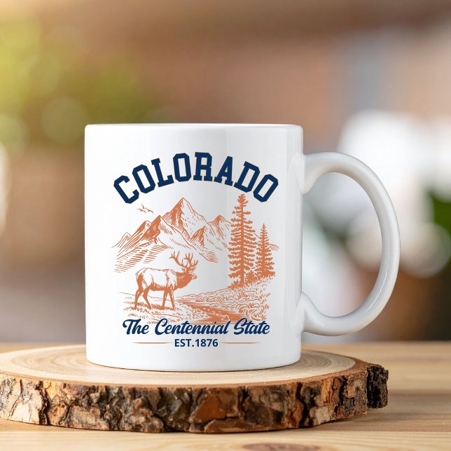 Colorado The Centennial State | Deer & Mountain Kaffemugg (Skapare uppladdad)