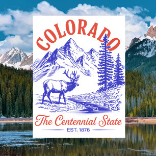 Colorado The Centennial State Est. 1876 Resa Vykort