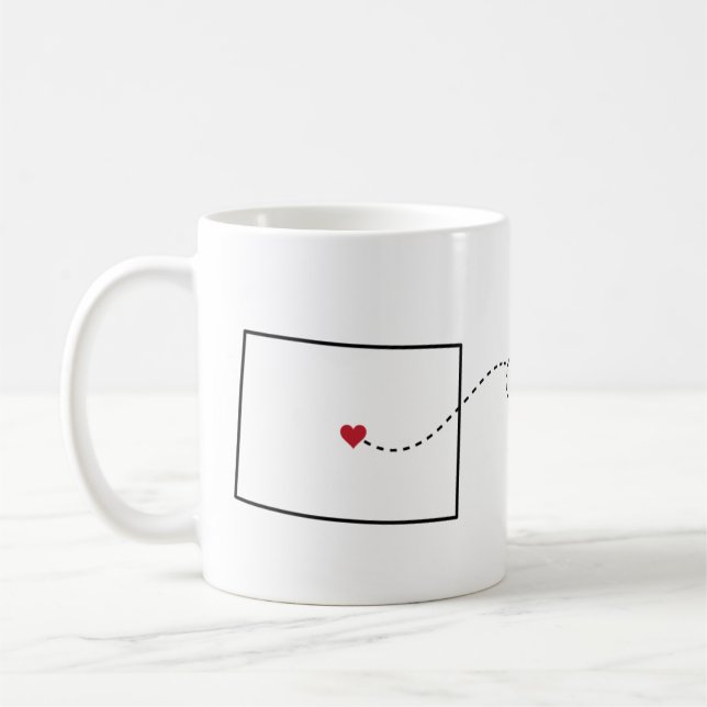 Colorado till Indiana - Heart2Heart Kaffemugg (Vänster)