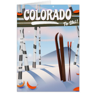 Colorado to Ski! Hälsningskort