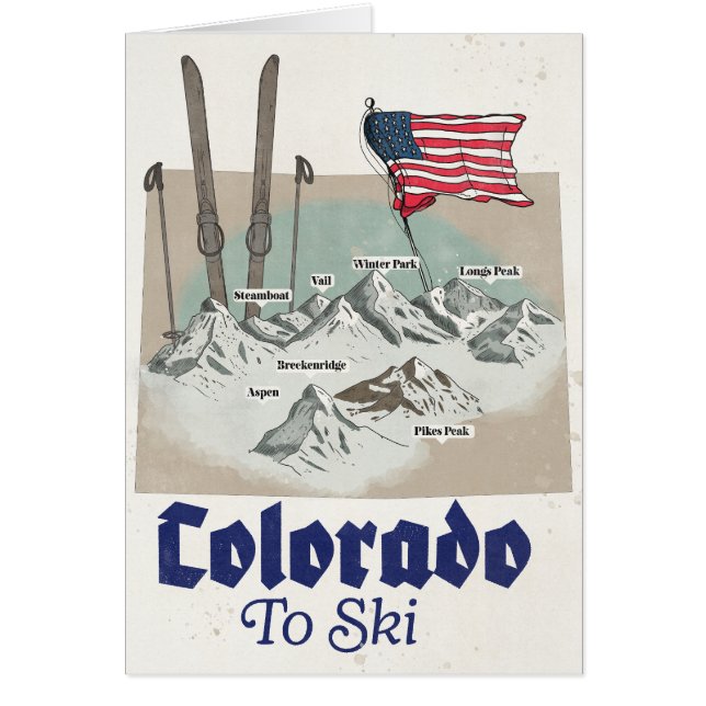 Colorado to Ski Hälsningskort (Framsidan)