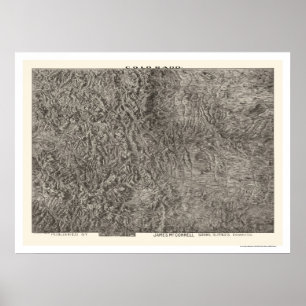 Colorado Topografiska Karta 1894 Poster