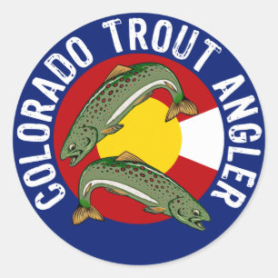 Colorado Trout Angler Runt Klistermärke