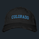 COLORADO Turcos Embroidery Black Vintage Stil Broderad Keps<br><div class="desc">COLORADO Turcos Embroidery på Black vintage stil hade en dålig bomullshatt. Gör en underbar gåva till alla som kärlek Colorado! Om du vill ha din egen text väljer du bara knappen Anpassa den här mallen för att ange anpassningsbar. Med kommandot Redigera design i verktyg väljer du även anpassade till andra...</div>
