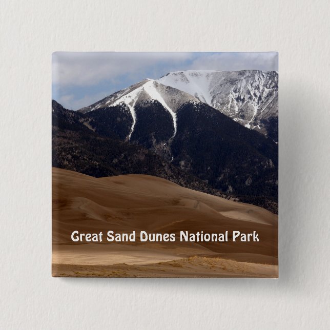 Colorado Underbar Sand Dunes nationalpark Souvenir Knapp (Framsida)