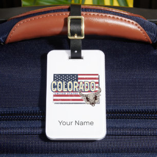 Colorado United Stater Retro State Karta Vintage U Bagagebricka