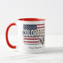 Colorado United Stater Retro State Karta Vintage U