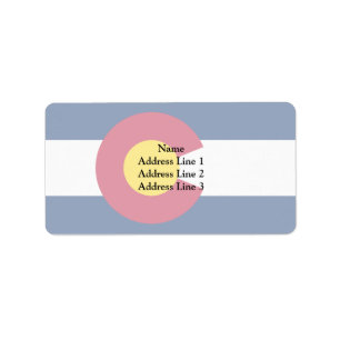 Colorado United States Adressetikett